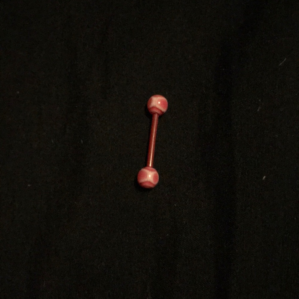 Extended plastic belly button ring
